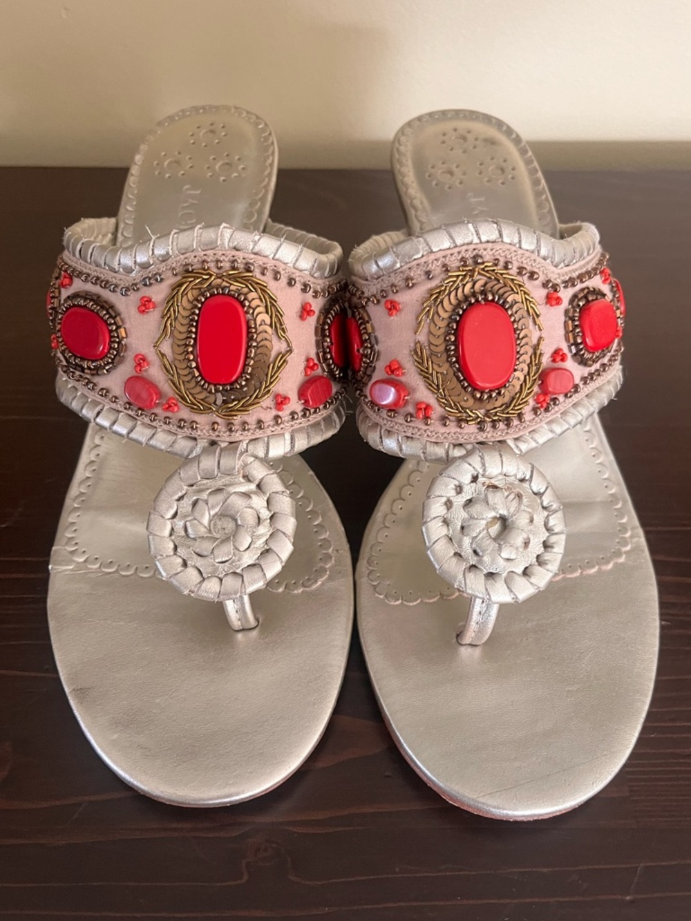 Jack Rogers Moroccan kitten heel sandals